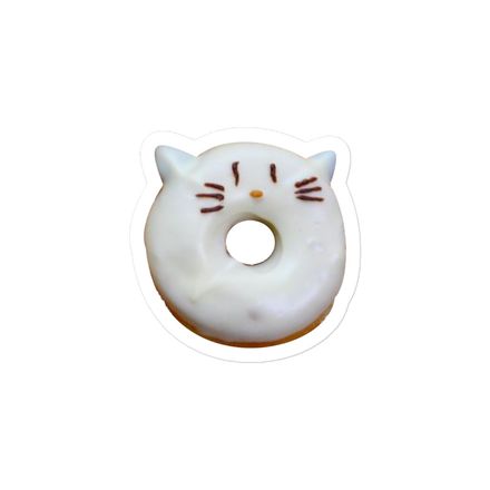 Doughnut Cat 3 inch sticker