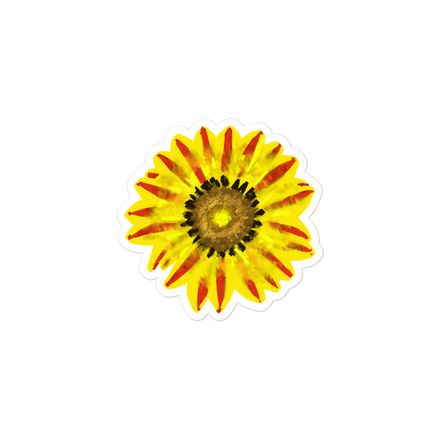Flower art 3 inch sticker