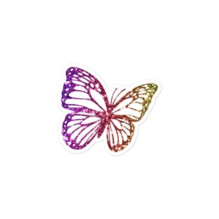 Glitter Butterfly 3 inch sticker