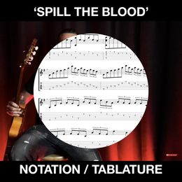 SPILL THE BLOOD (Slayer) - Solo Guitar (Standard Notation and Tabs)