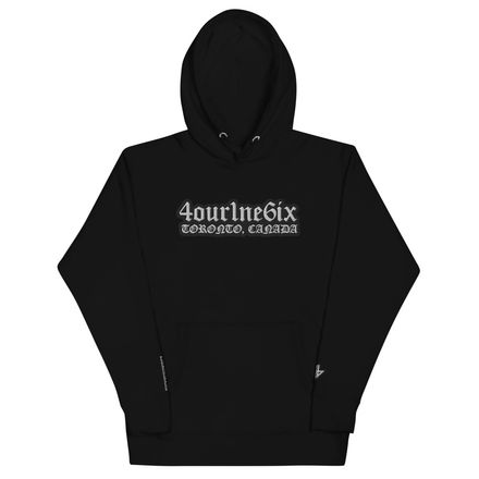 4our1ne6ix® &quot;Gothic&quot; Pullover Hooded Sweatshirt - White