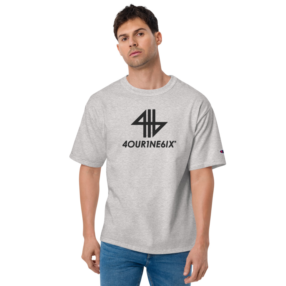 4our1ne6ix® x Champion® Logo T-Shirt - Black