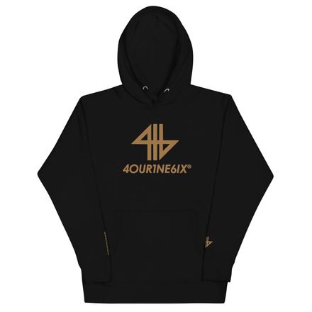 4our1ne6ix® Logo Pullover Hooded Sweatshirt - Gold