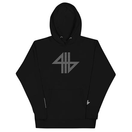 4our1ne6ix® &quot;Diamonds&quot; Pullover Hooded Sweatshirt - White