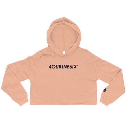 4our1ne6ix® Wordmark Women&#x27;s Cropped Hoodie - Black
