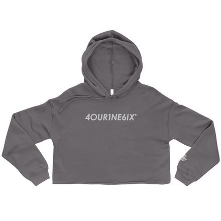 4our1ne6ix® Wordmark Women&#x27;s Cropped Hoodie - White