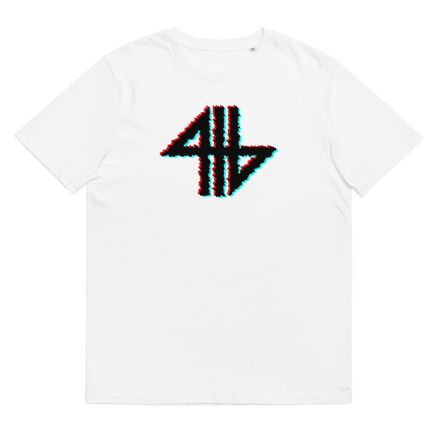 4our1ne6ix® &quot;Retro 3D&quot; Print T-Shirt - Black