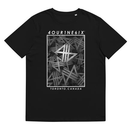 4our1ne6ix® &quot;Metal&quot; Print T-Shirt - White