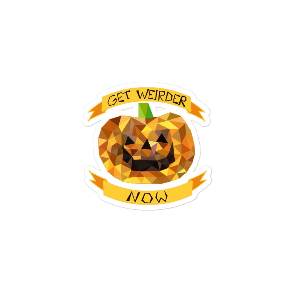 Get Weirder Pumpkin Sticker
