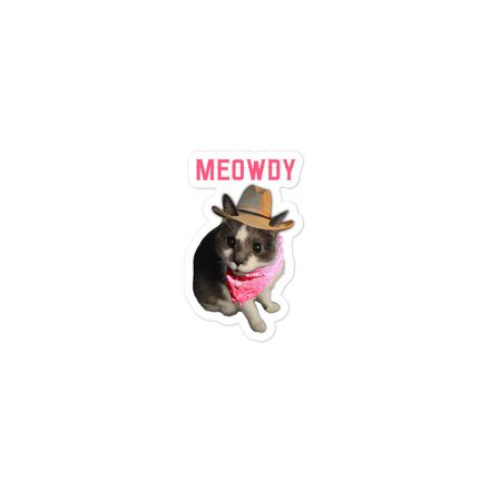 Meowdy sticker