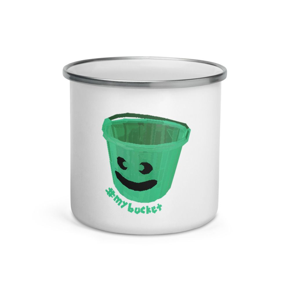 #mybucket enamel mug