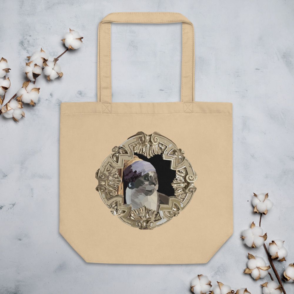the cat with the pearl earring tote