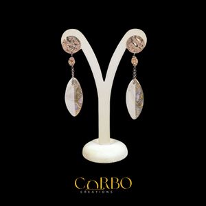 Orecchini in porcellana "Foglia"