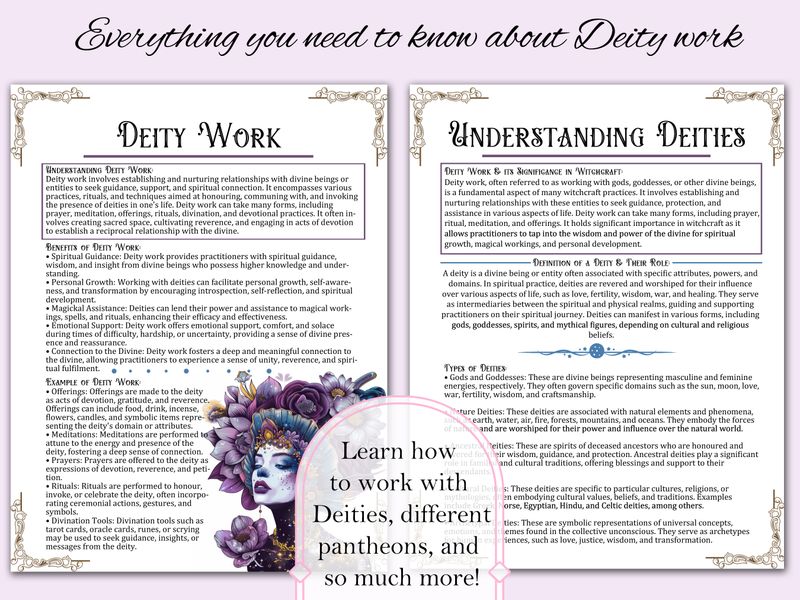 Deity Work Guide + Worksheets