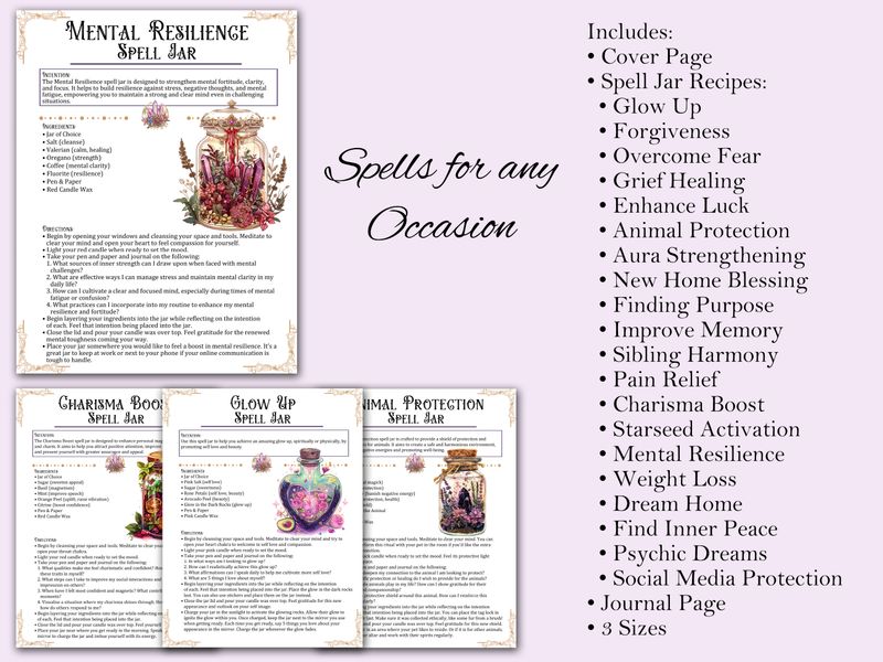 Spell Jar Recipe Bundle 3