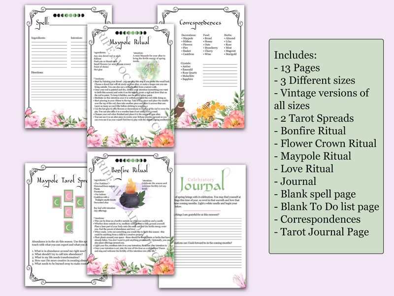 Beltane Book of Shadows Bundle