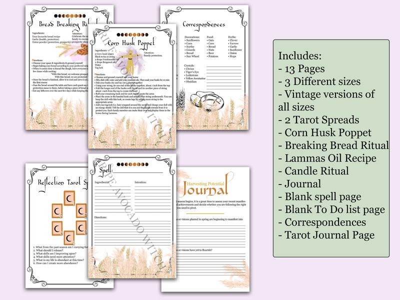 Lammas Book of Shadows Bundle