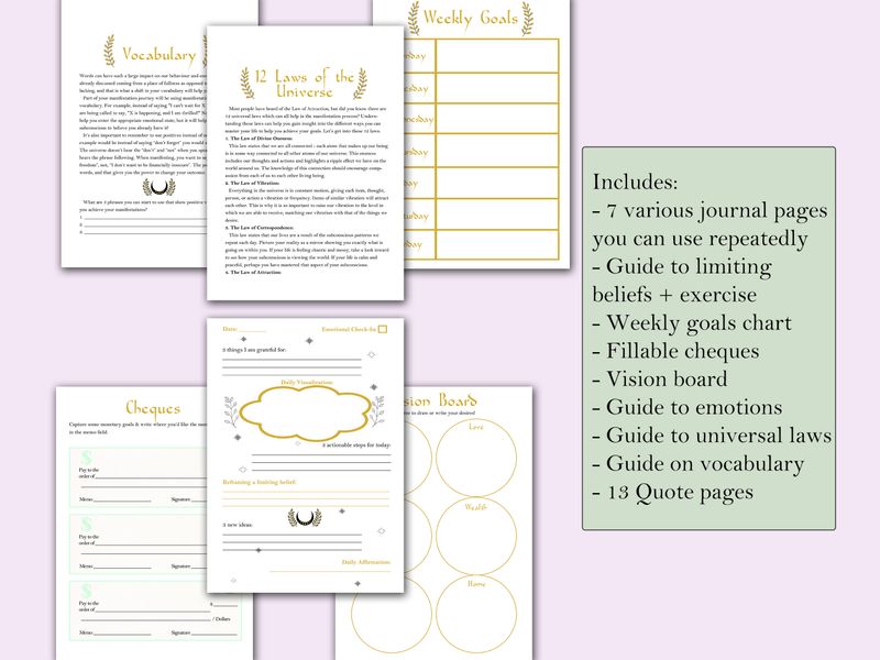 Manifestation Journal - Gold Edition