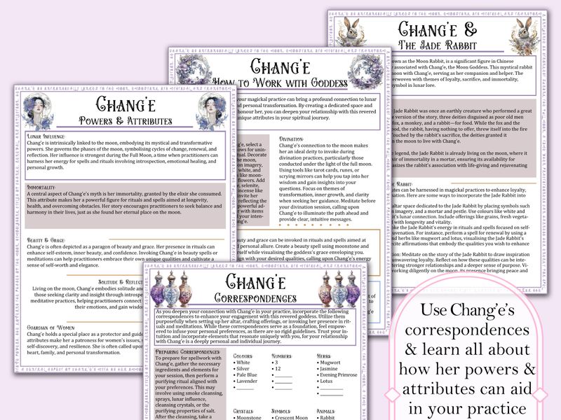 Chang&#x27;e | Chinese Moon Goddess Book of Shadows Bundle