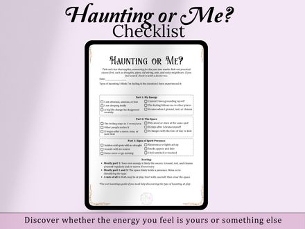 FREE Haunting or Me Checklist