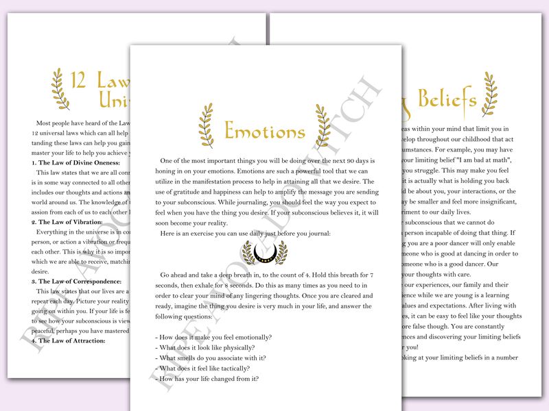 Manifestation Journal - Gold Edition
