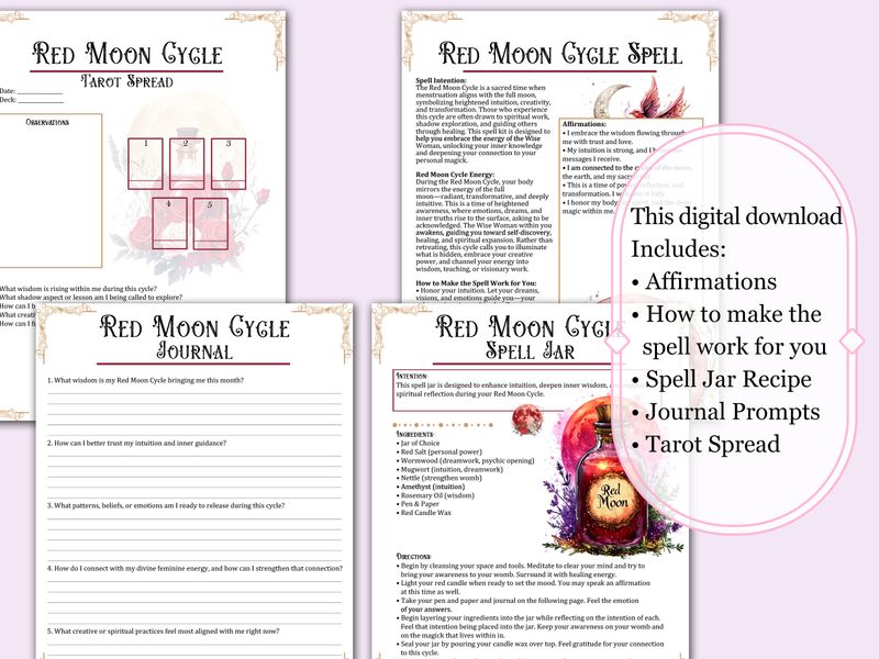 Red Moon Cycle Spell Kit