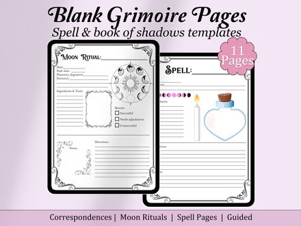 Blank Grimoire Page Bundle