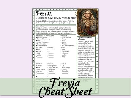 Freyja Cheat Sheet