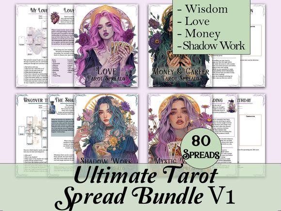 Ultimate Tarot Spread Bundle Vol. 1 + Journal &amp; Guide