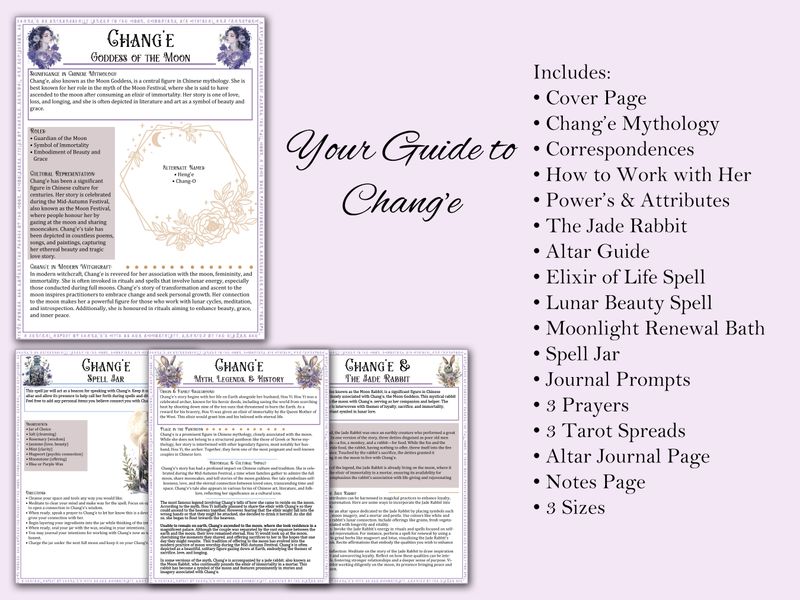 Chang&#x27;e | Chinese Moon Goddess Book of Shadows Bundle