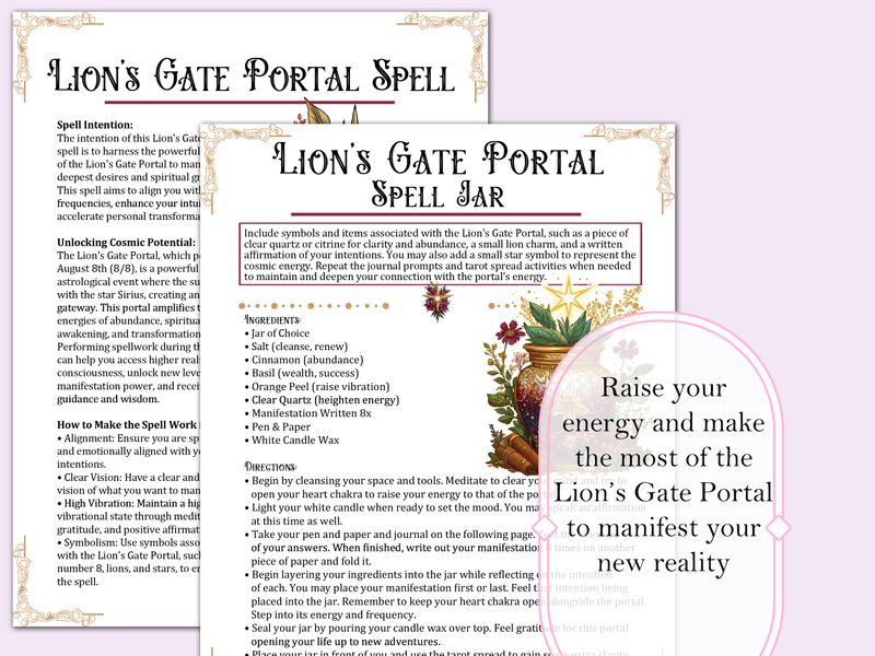 Lion&#x27;s Gate Portal Spell Kit