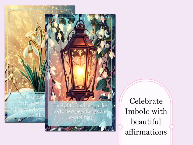 Affirmation Cards - Imbolc | 30 Printable Affirmation Cards for Candlemas