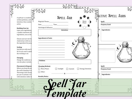 Spell Jar Template