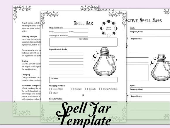 Spell Jar Template