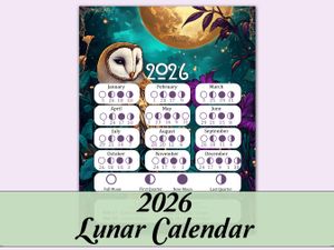 FREE 2026 Lunar Calendar - Owl