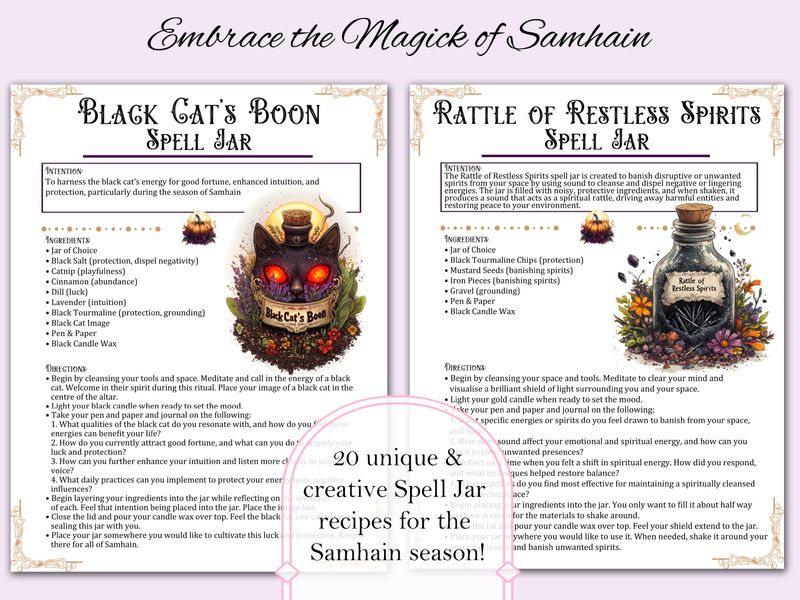 Samhain Spell Jar Recipe Bundle