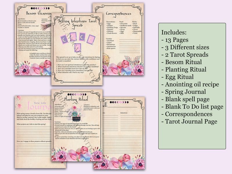 Ostara Book of Shadows Bundle - Vintage