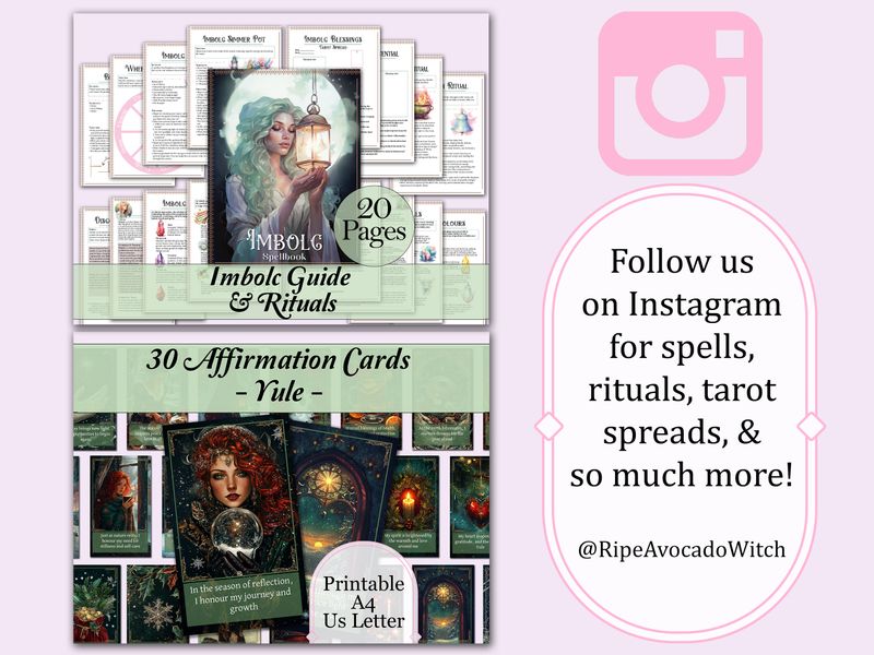 Affirmation Cards - Imbolc | 30 Printable Affirmation Cards for Candlemas