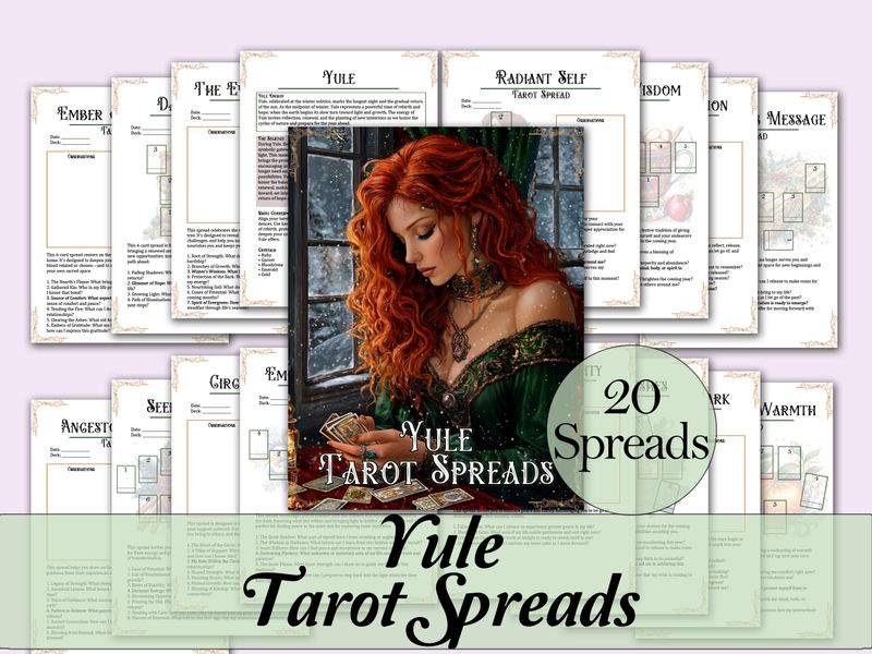 Yule Tarot Spread Journal + Guide