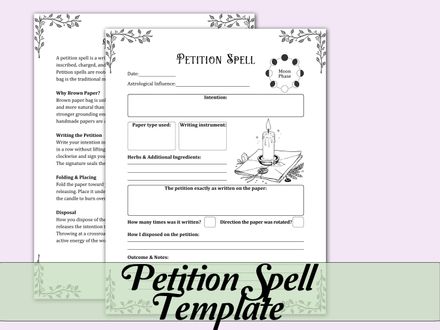 Petition Spell Template