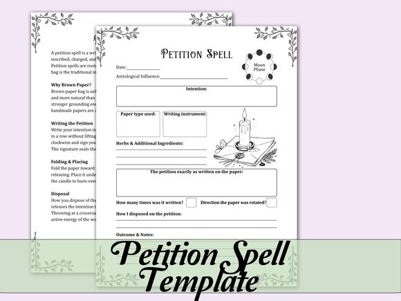 Petition Spell Template