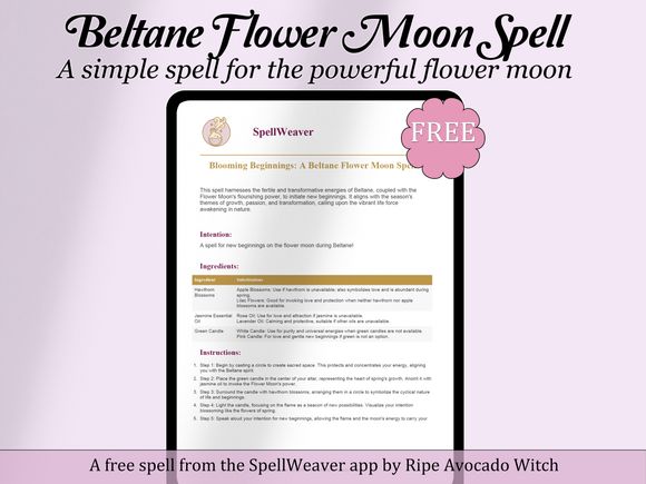 Beltane Flower Moon Spell