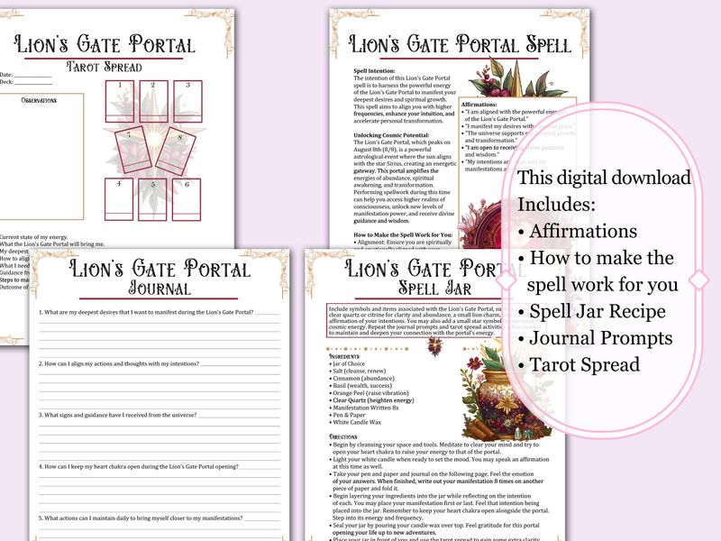 Lion&#x27;s Gate Portal Spell Kit