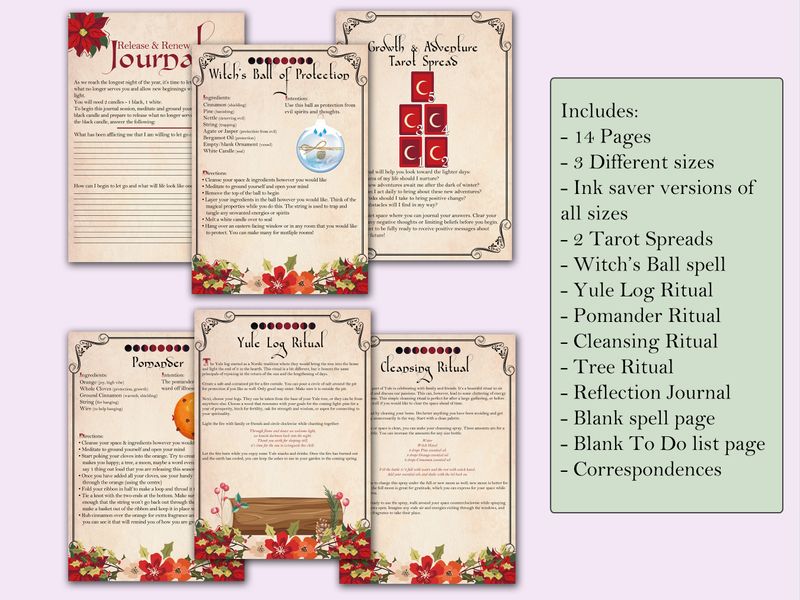 Yule Book of Shadows Bundle - Vintage