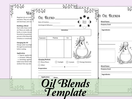 Oil Blends Template