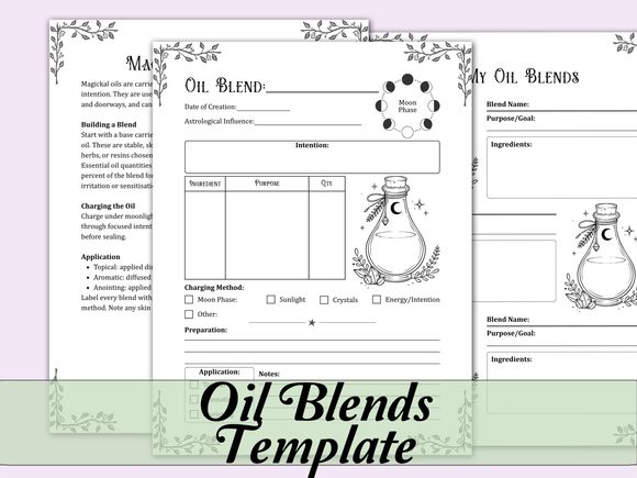 Oil Blends Template