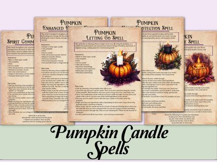 Samhain Pumpkin Candle Spells - Vintage