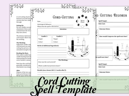 Cord Cutting Spell Template