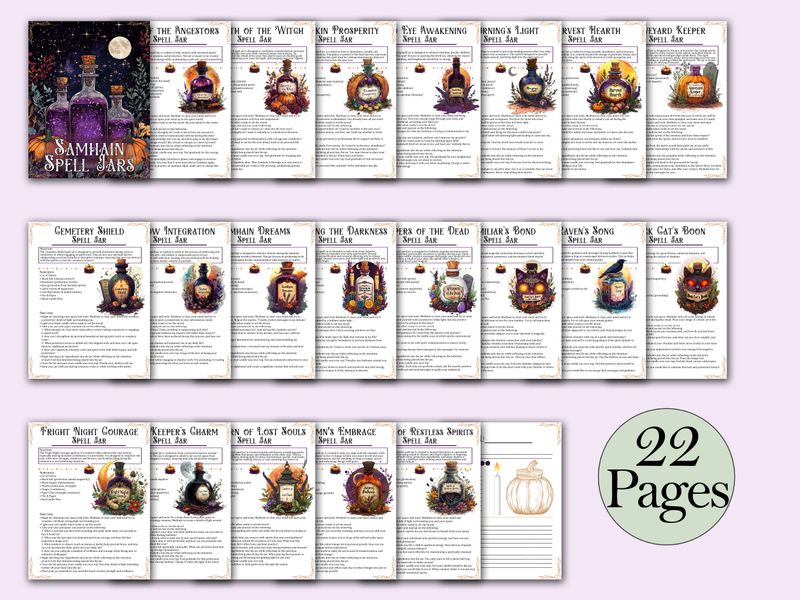 Samhain Spell Jar Recipe Bundle