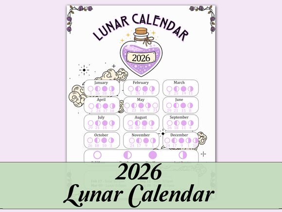 2026 Lunar Calendar - Spell Jar